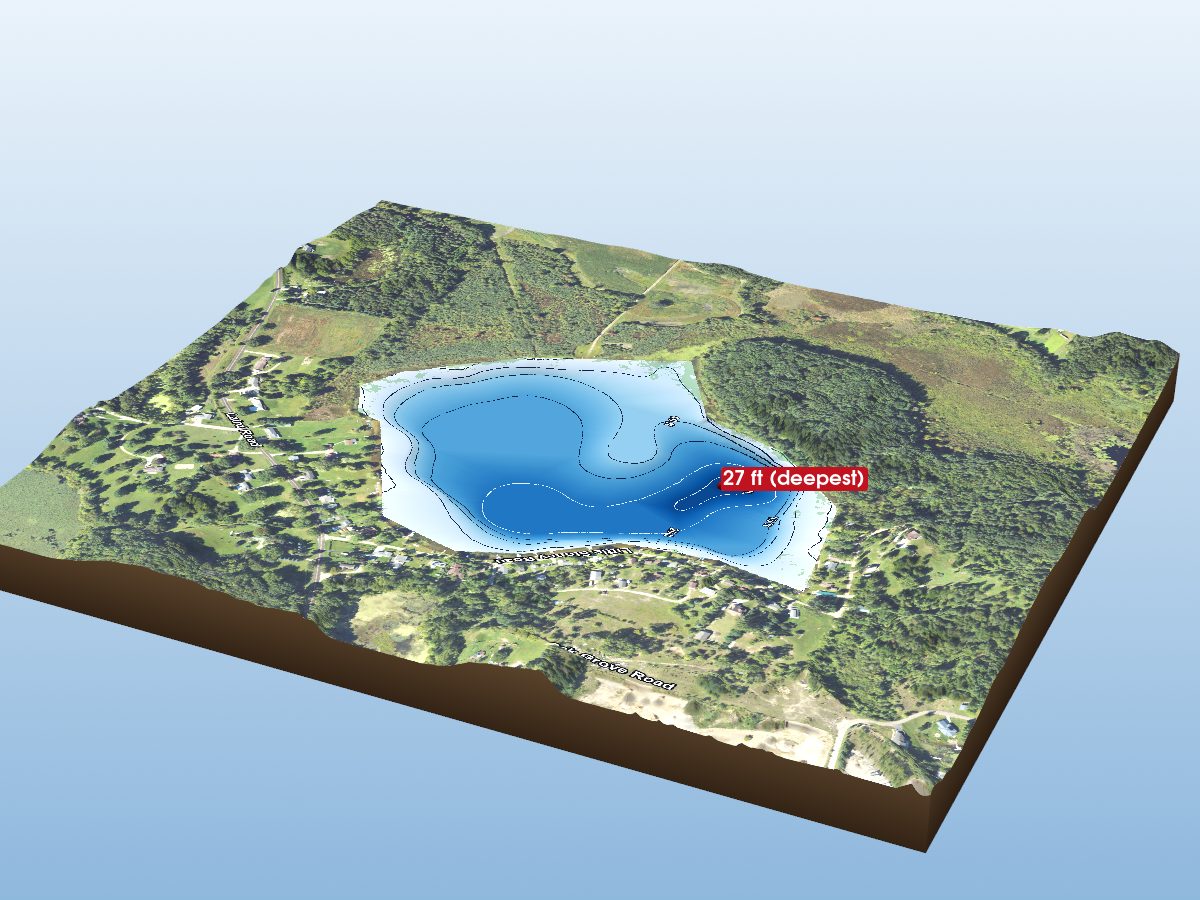 Depth map of Little Stony Lake