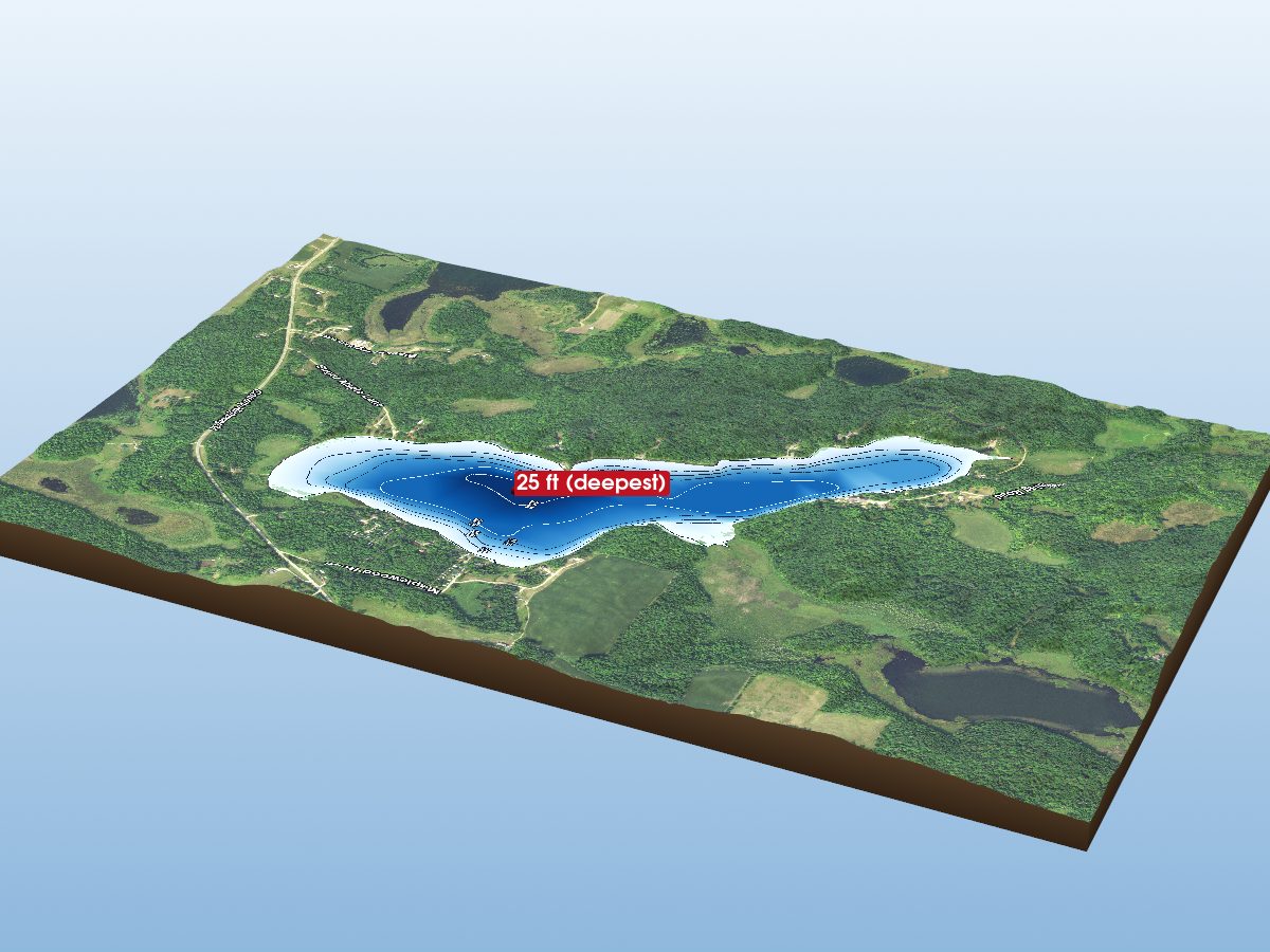 Depth map of Little Sugar Bush Lake