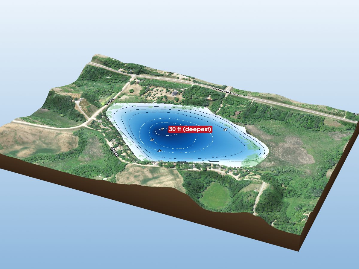 Depth map of Little Swan Lake