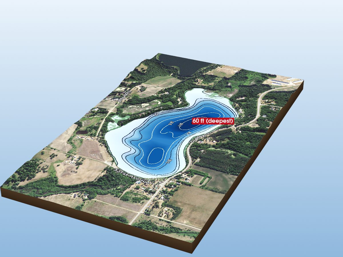 Depth map of Little Swan Lake