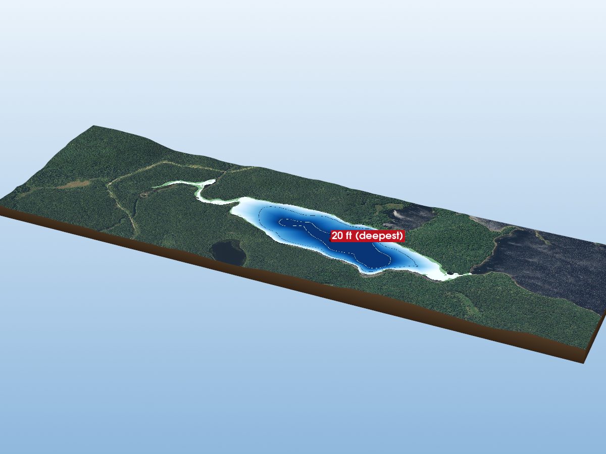Depth map of Little Trout Lake