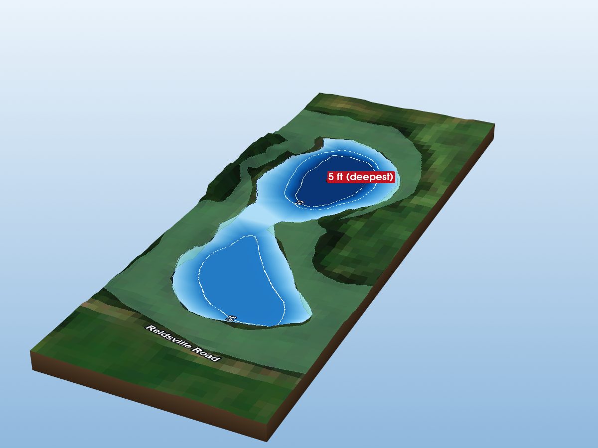 Depth map of Little Turnbull Lake