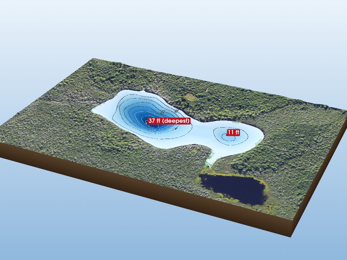 Depth map of Little Two Hearted Lake #5