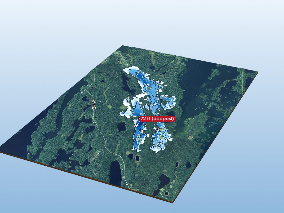 Depth map of Little Vermilion Lake