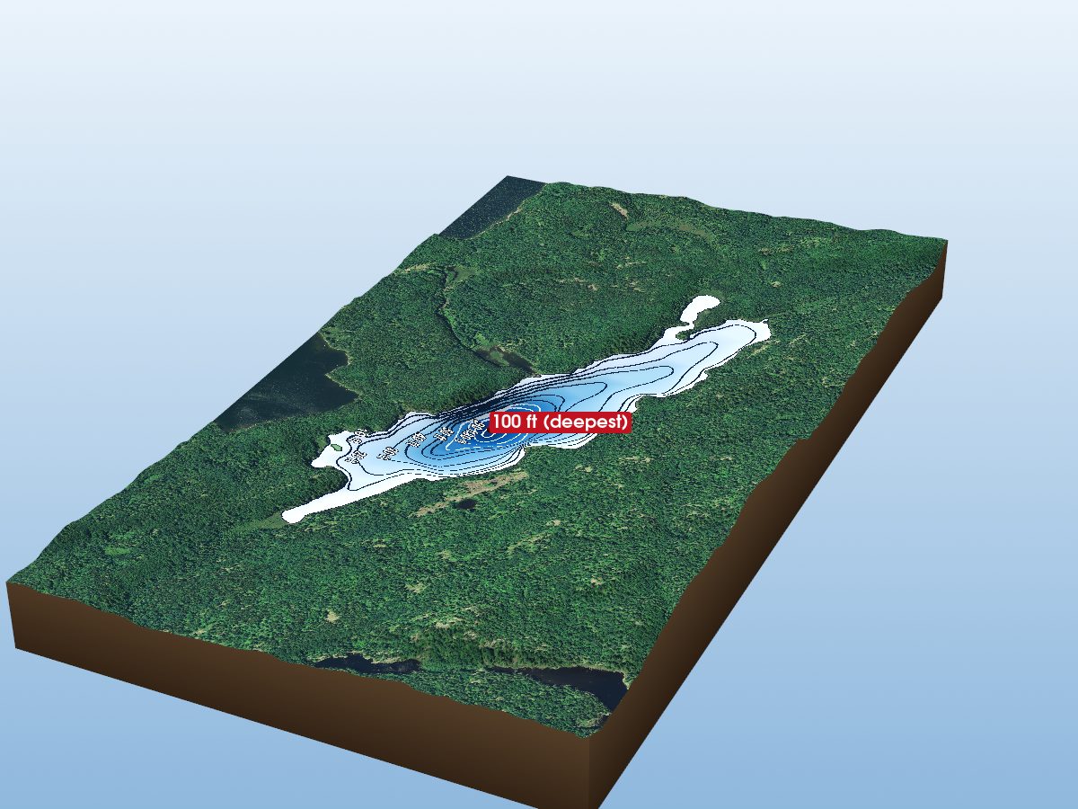 Depth map of Little White Bear Lake