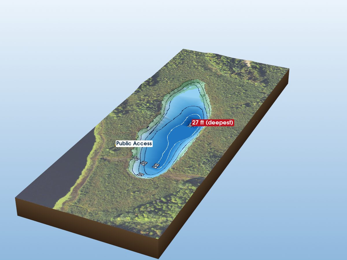Depth map of Little Williams Lake