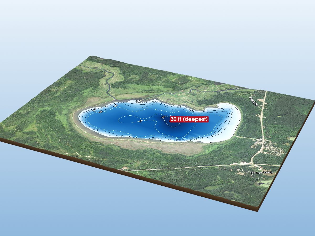 Depth map of Little Winnibigoshish Lake