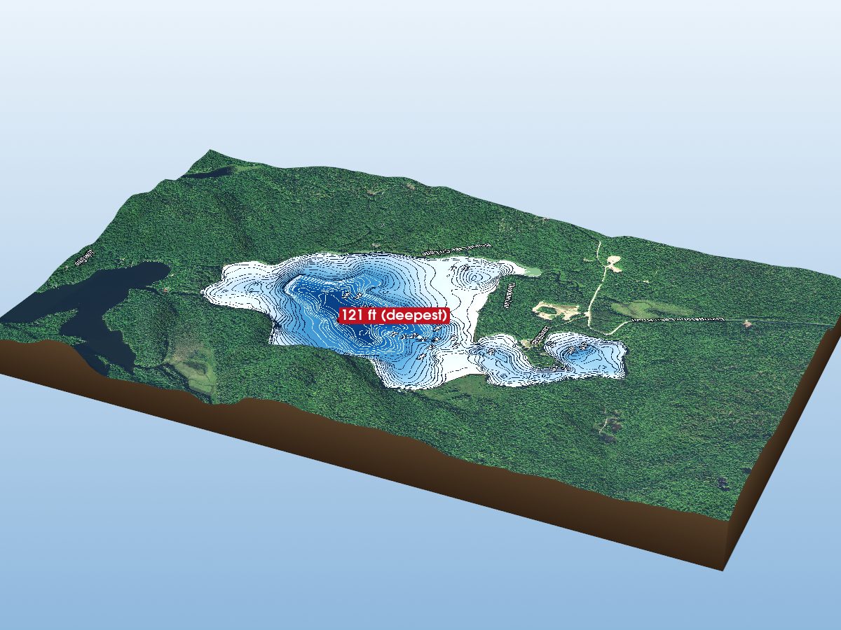 Depth map of Livingstone Lake