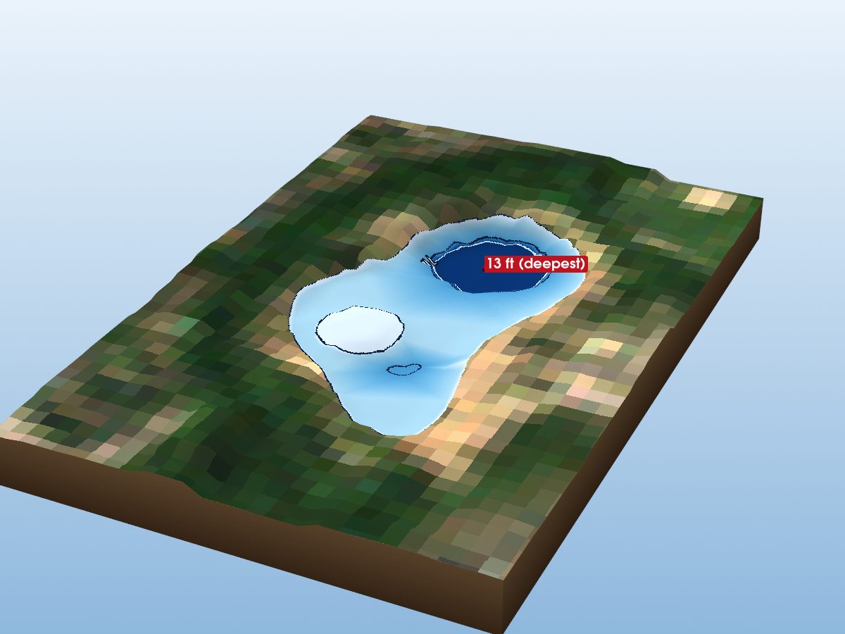 Depth map of Loafers Lake