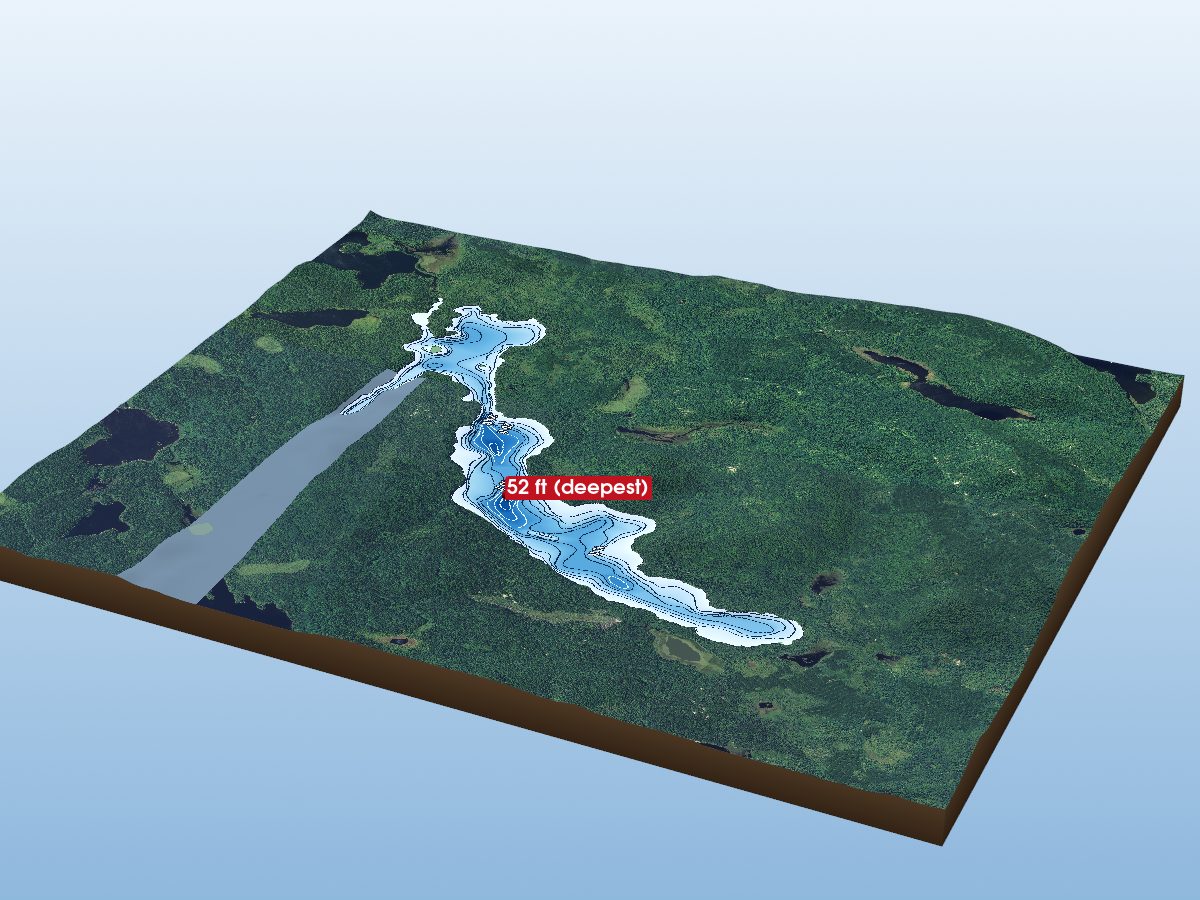 Depth map of Lobo Lake