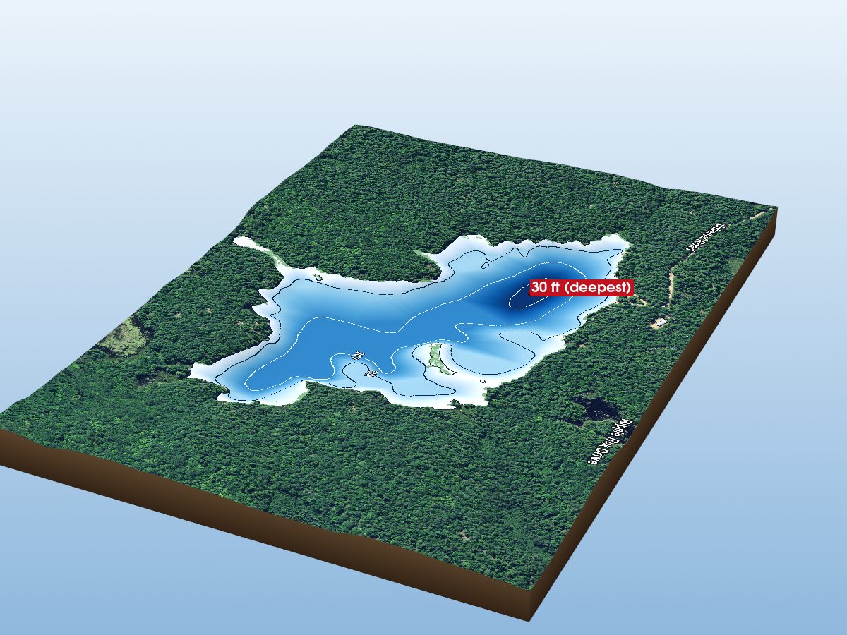 Depth map of Lochlin Lake