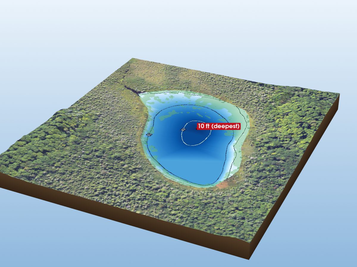 Depth map of Locke Lake