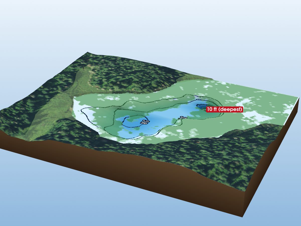 Depth map of Lockett Lake