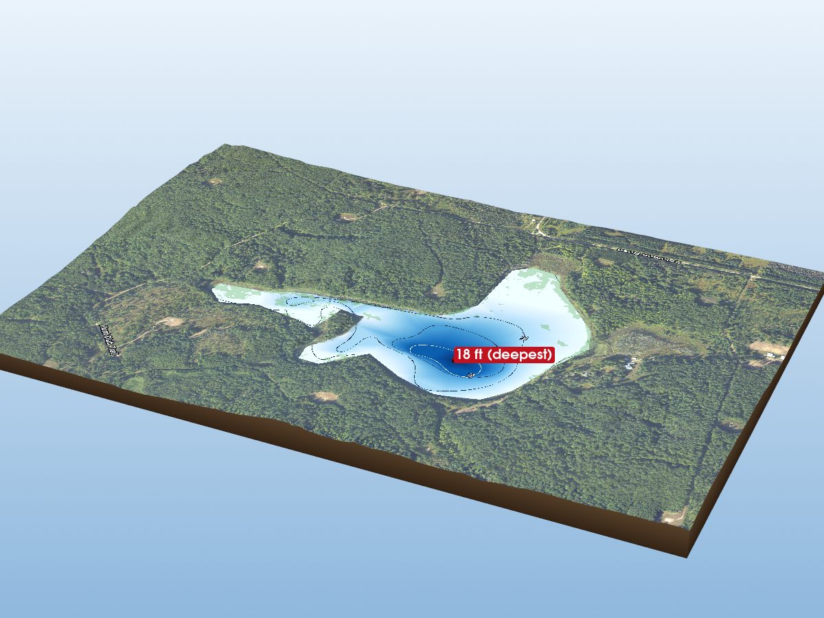 Depth map of Lockwood Lake