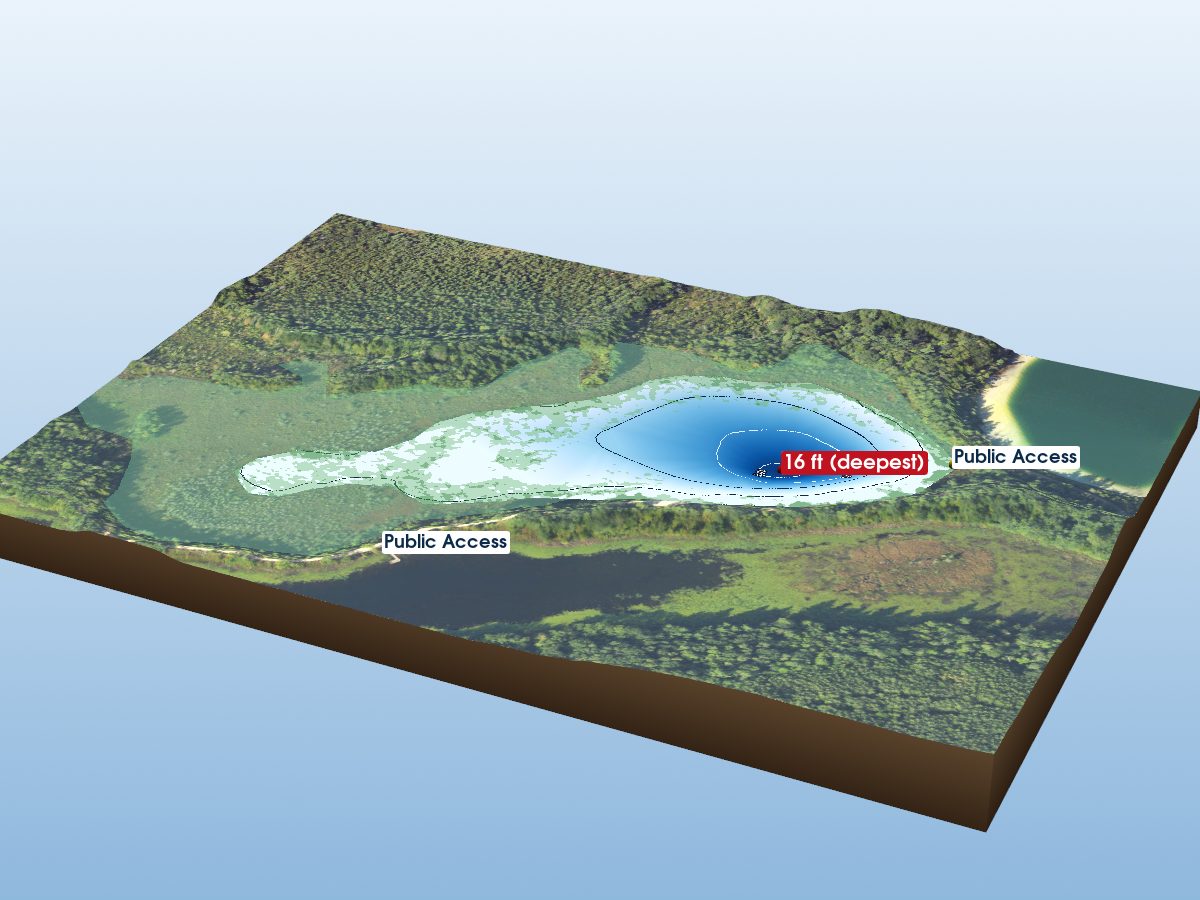 Depth map of Lodge Lake