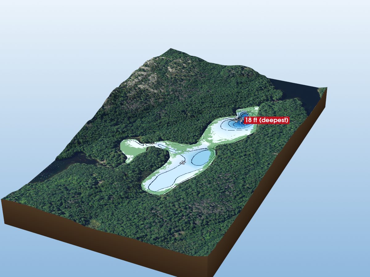 Depth map of Log Boom Lake