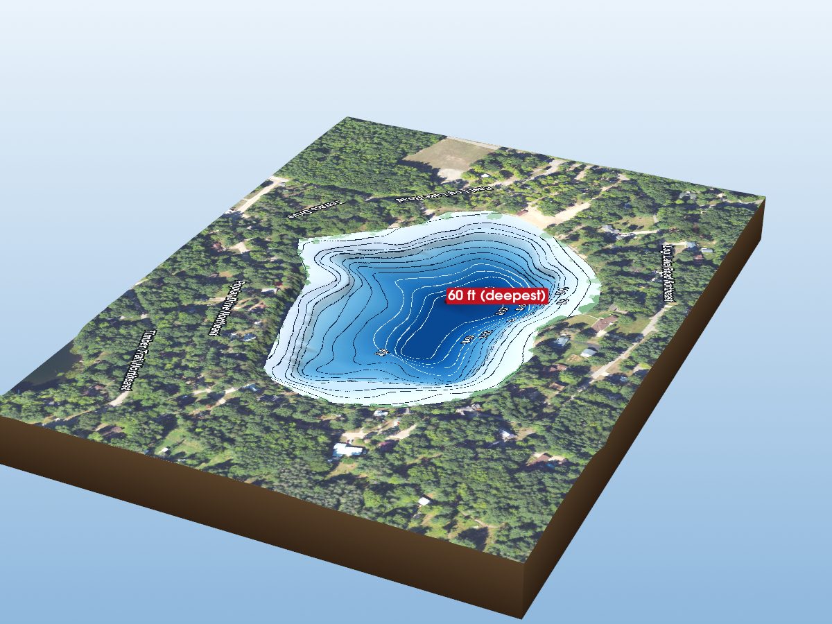 Depth map of Log Lake