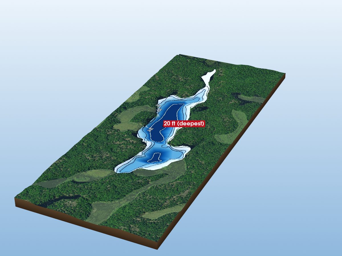 Depth map of Lone Lake