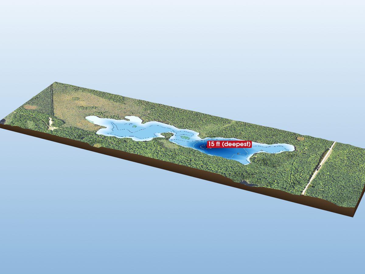 Depth map of Long Lake