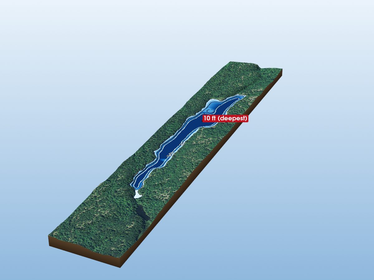 Depth map of Long Lake