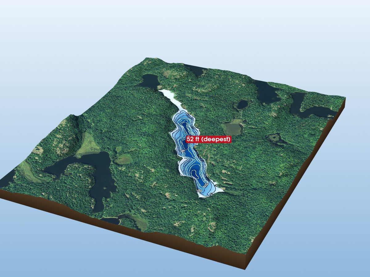 Depth map of Long Lake