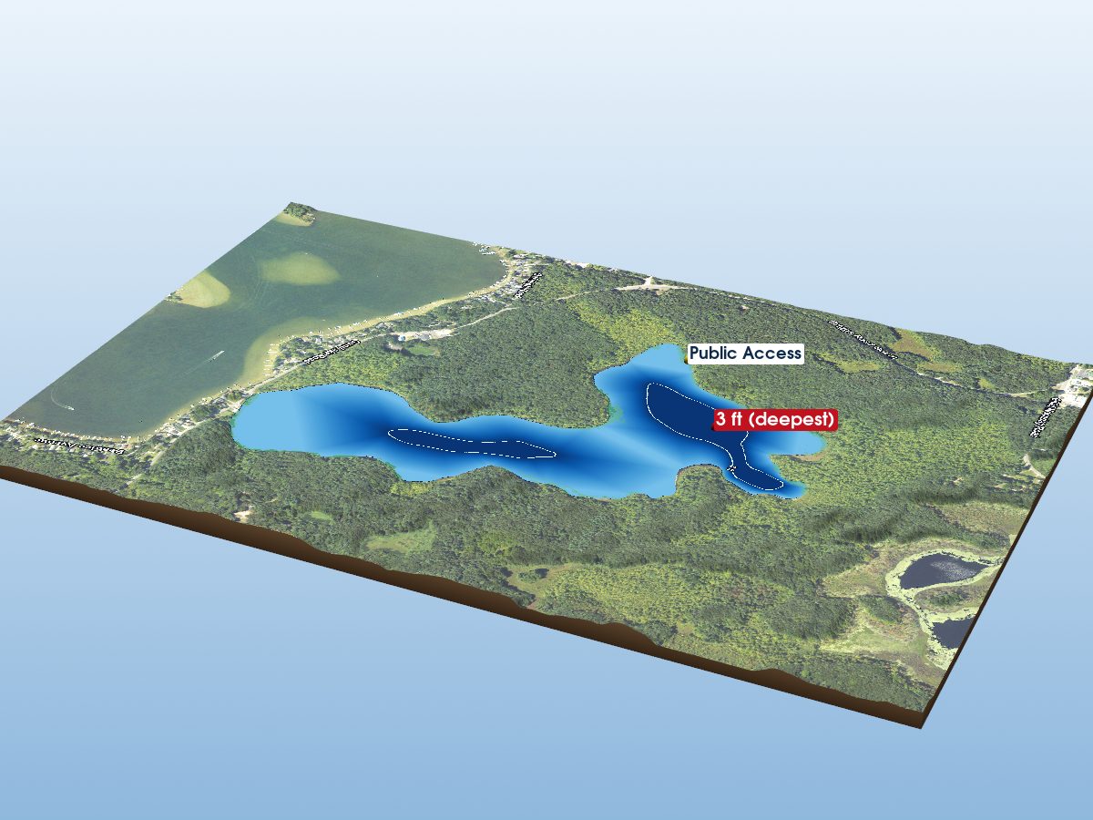 Depth map of Long Lake