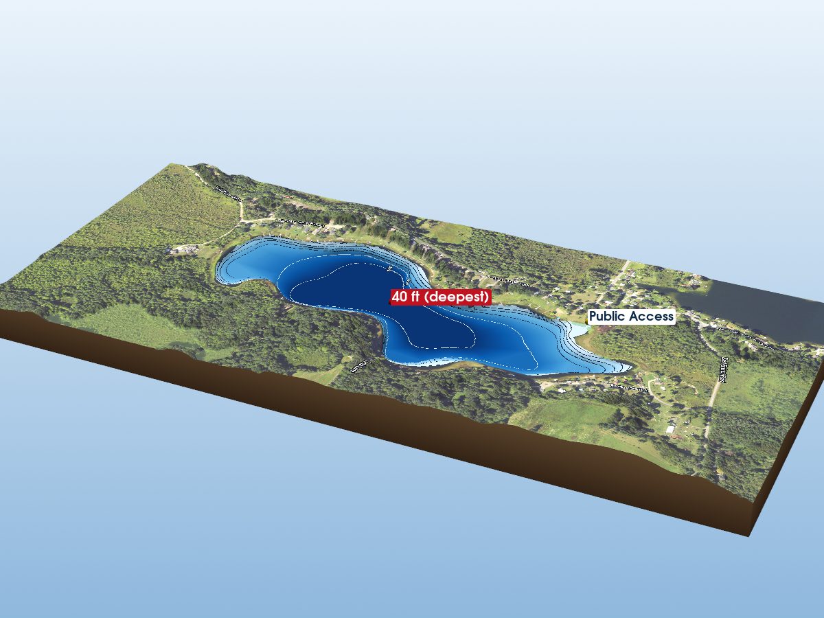 Depth map of Long Lake