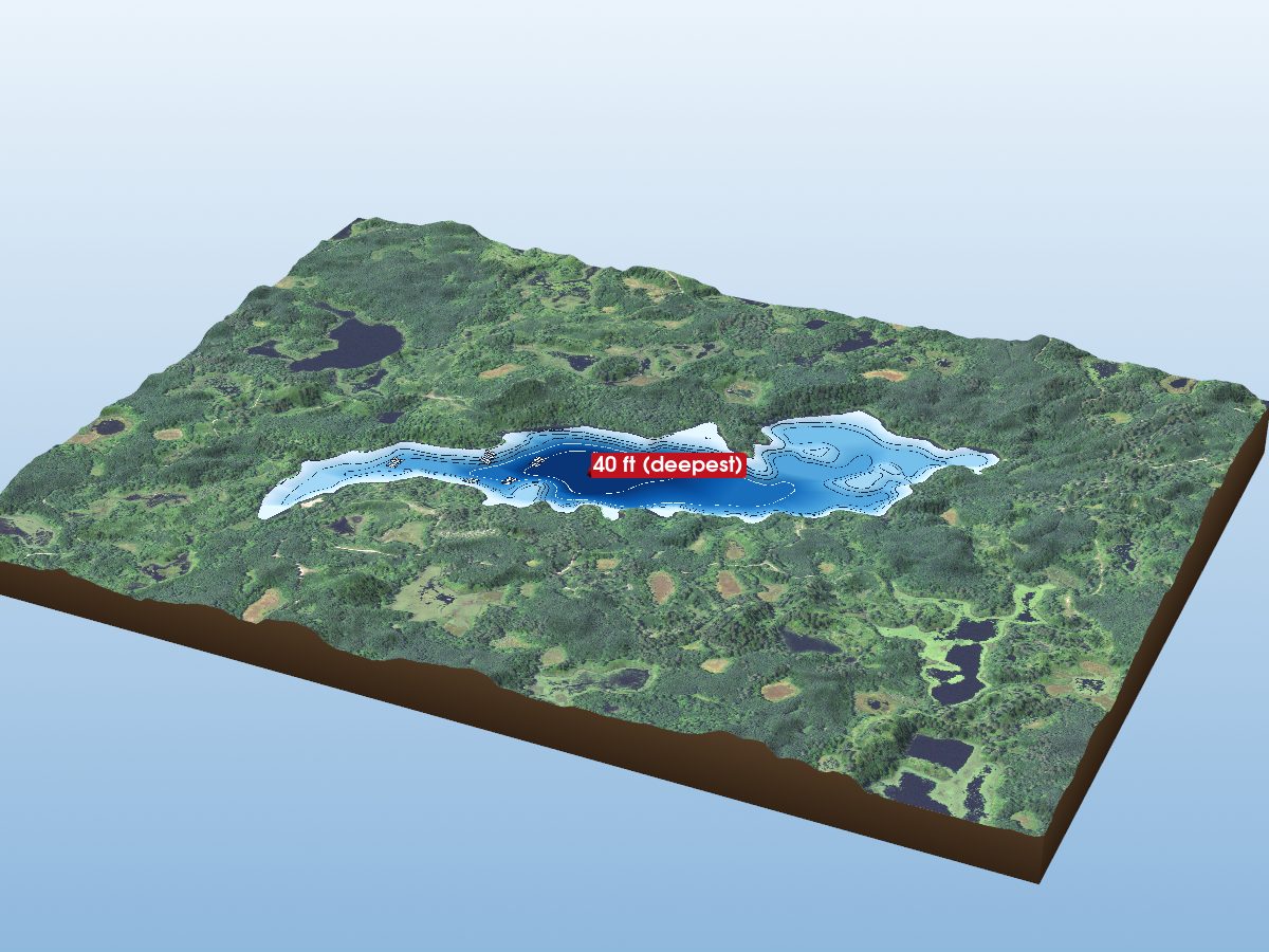 Depth map of Long Lake
