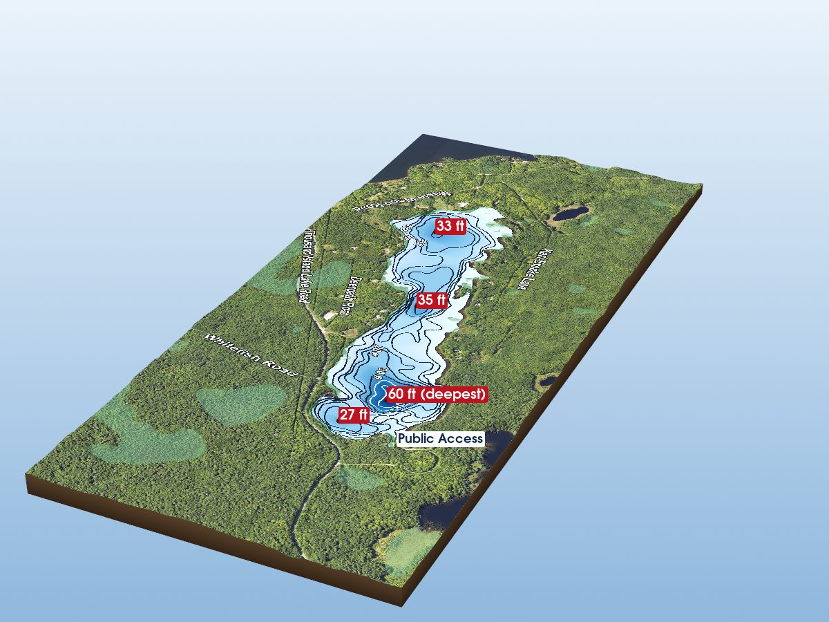 Depth map of Long Lake