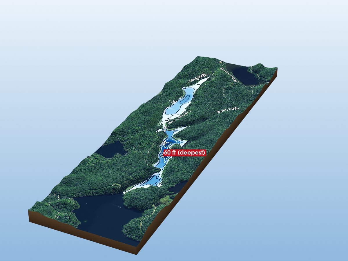 Depth map of Long Lake