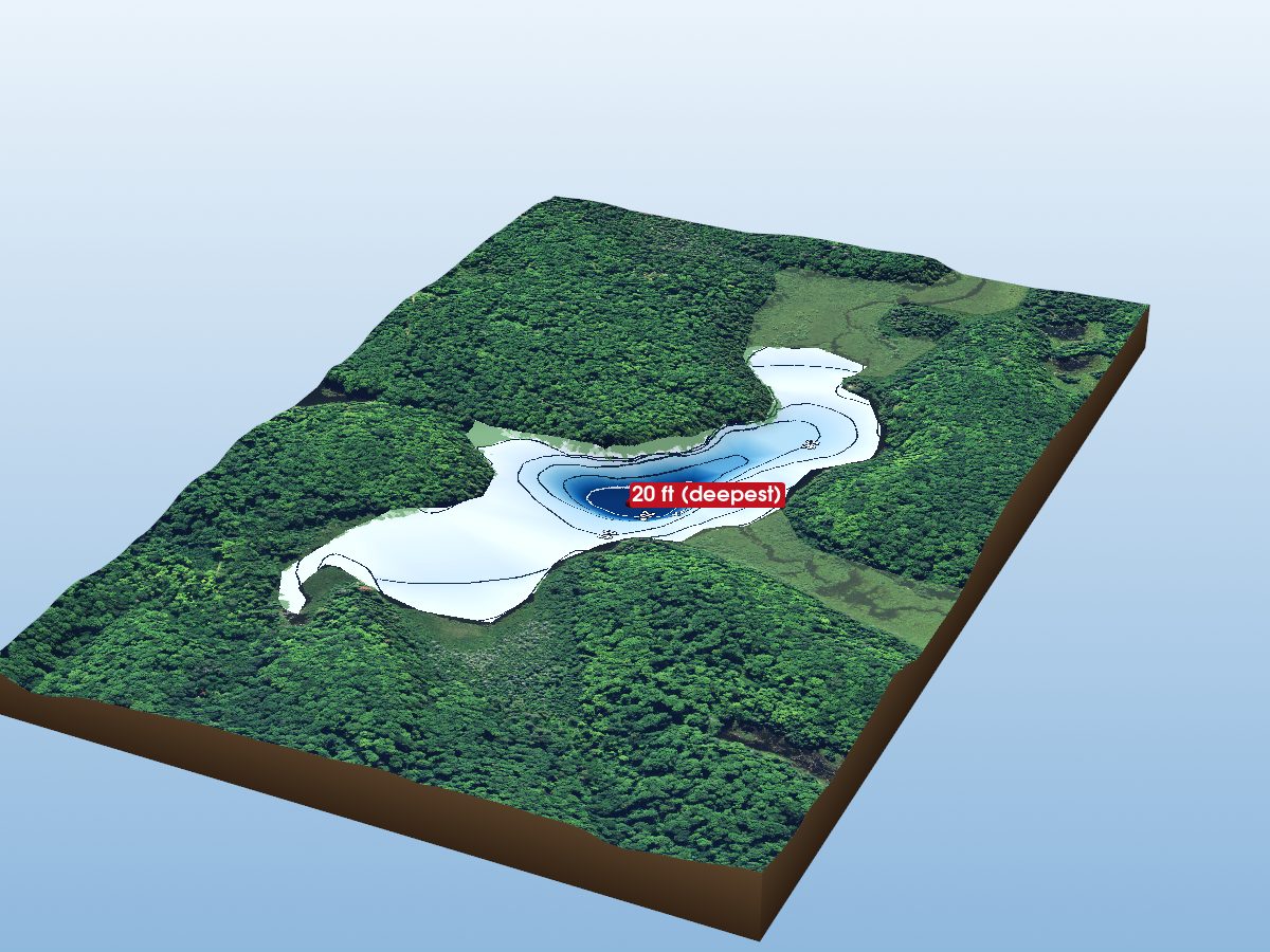 Depth map of Long Lake