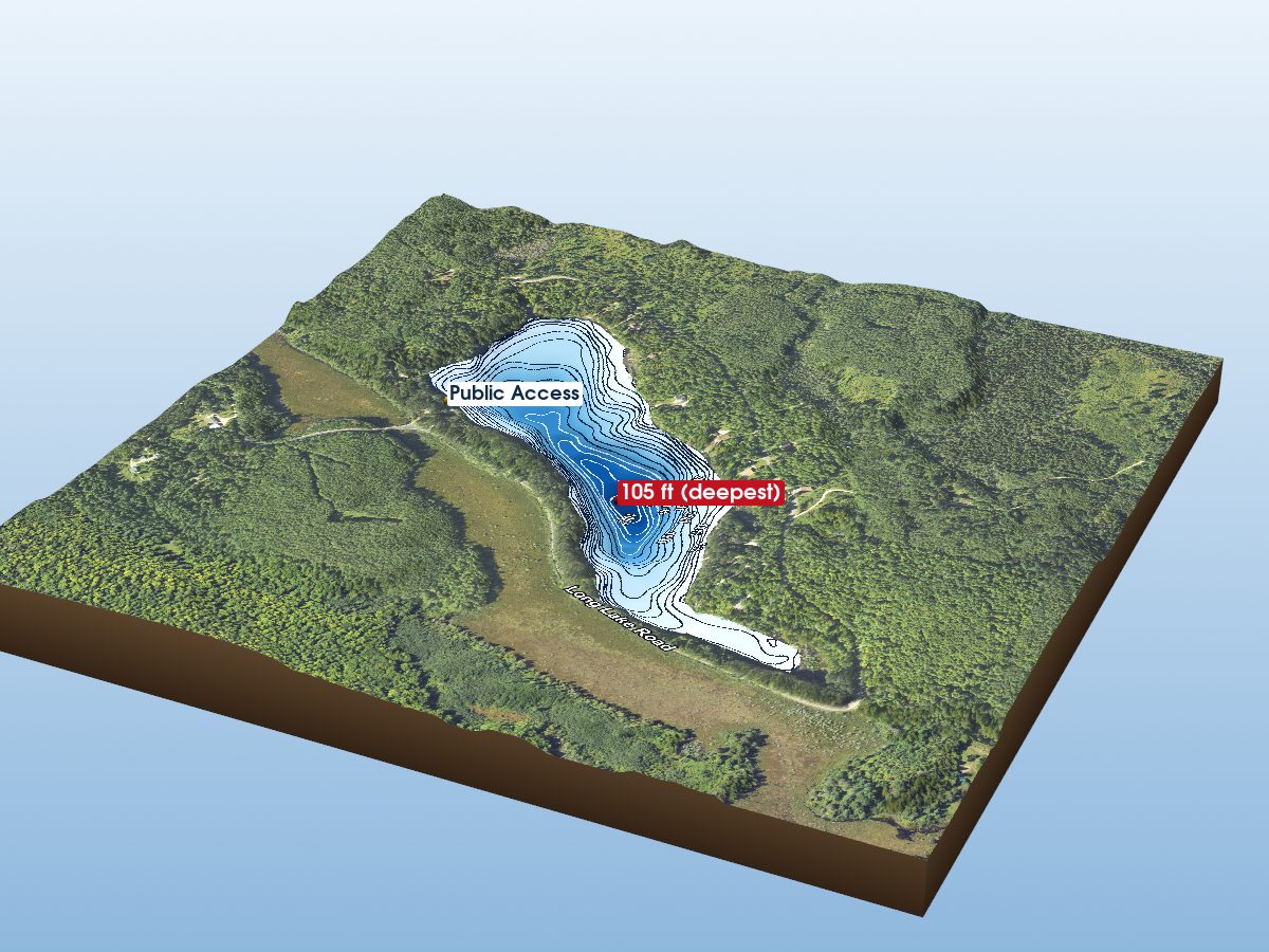 Depth map of Long Lake