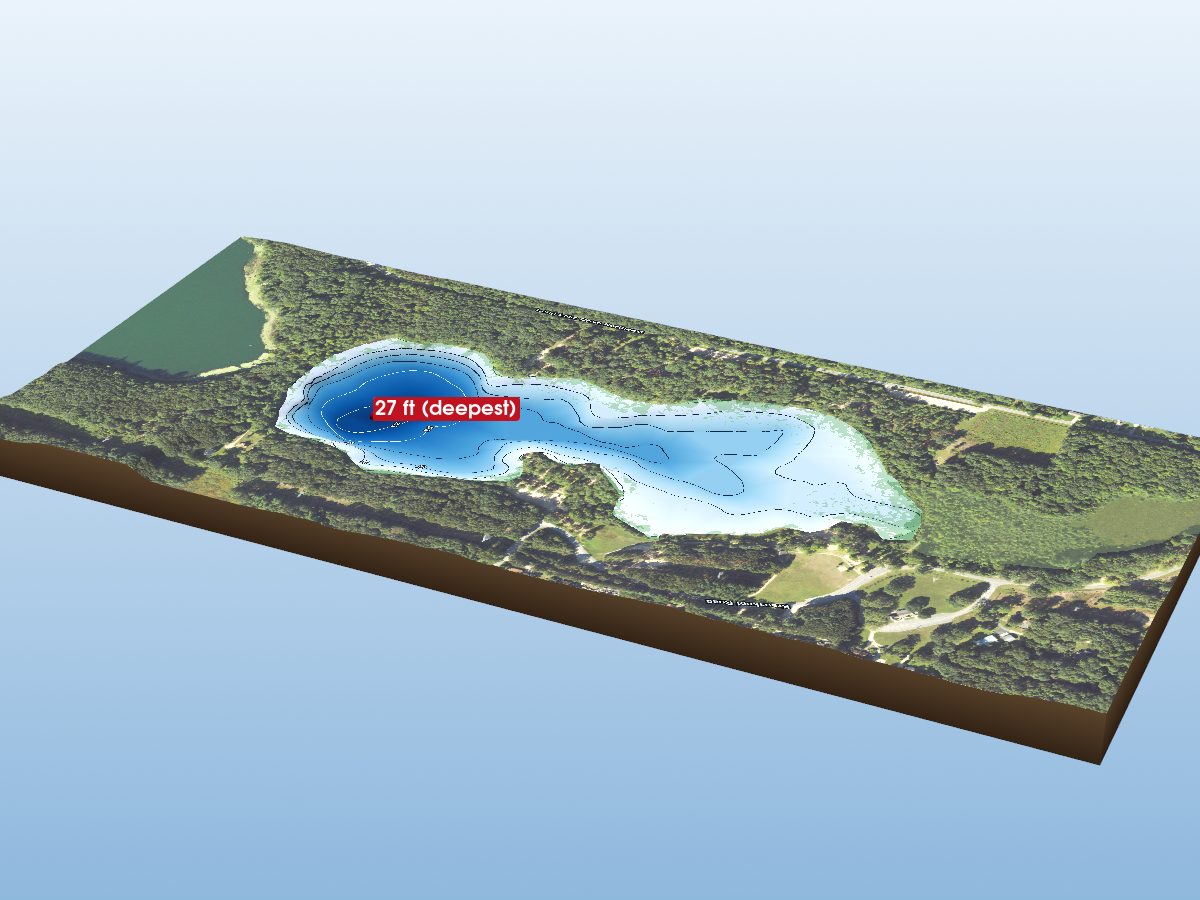 Depth map of Long Lake