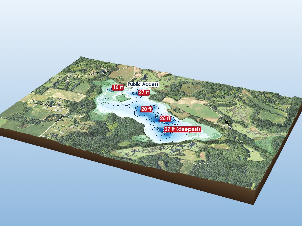 Depth map of Long Lake