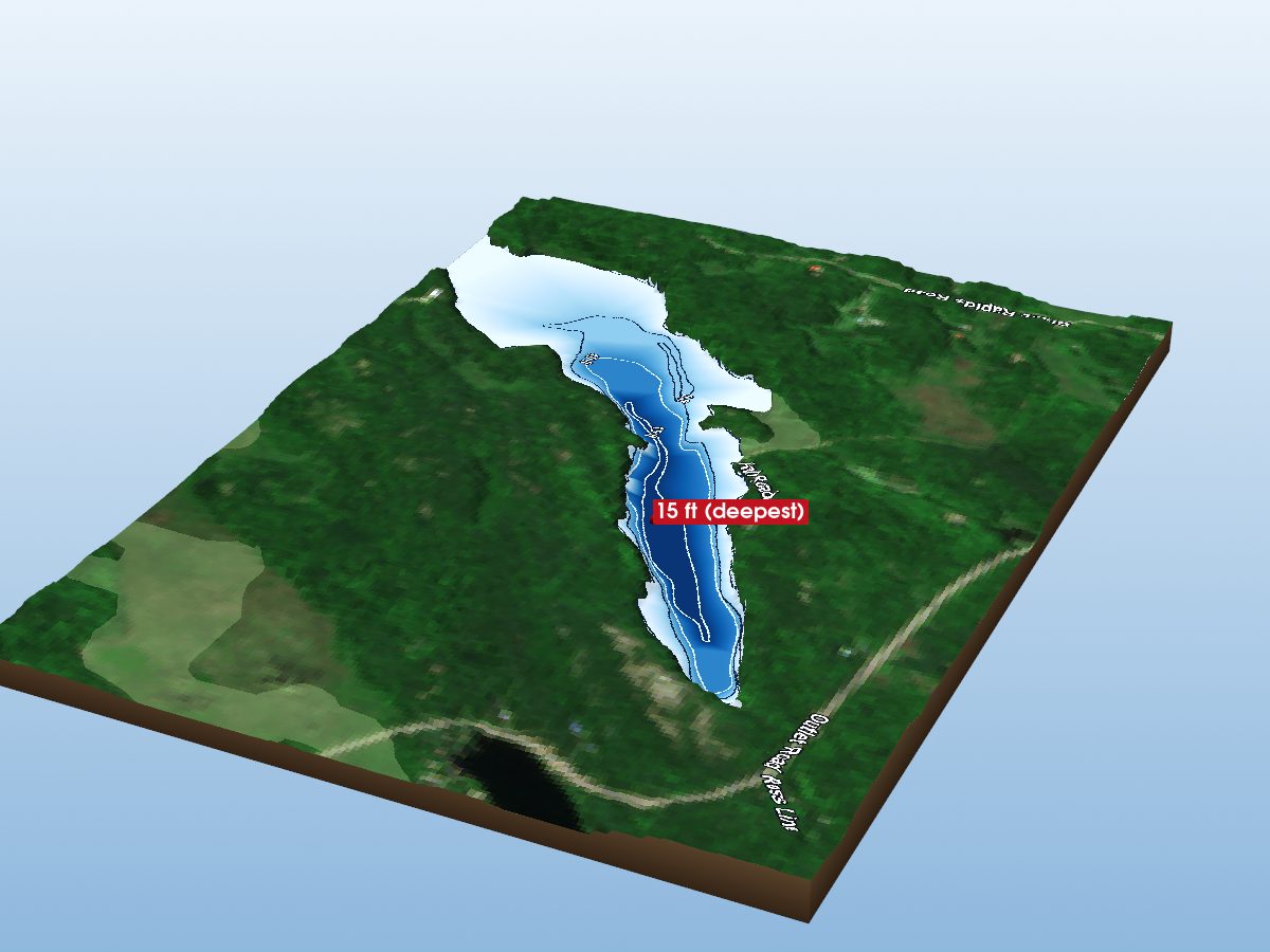 Depth map of Long Lake