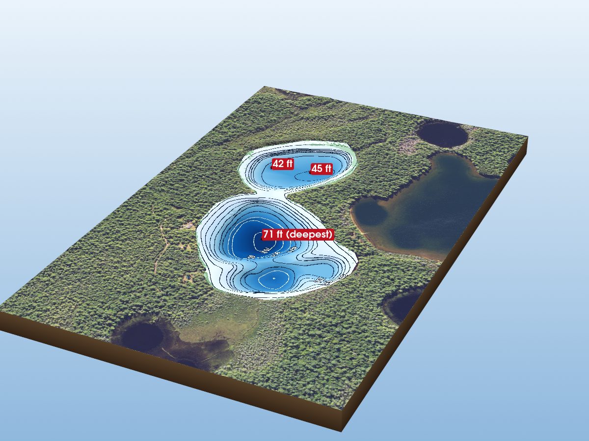 Depth map of Long Lake