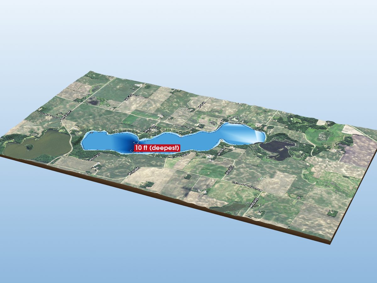 Depth map of Long Lake