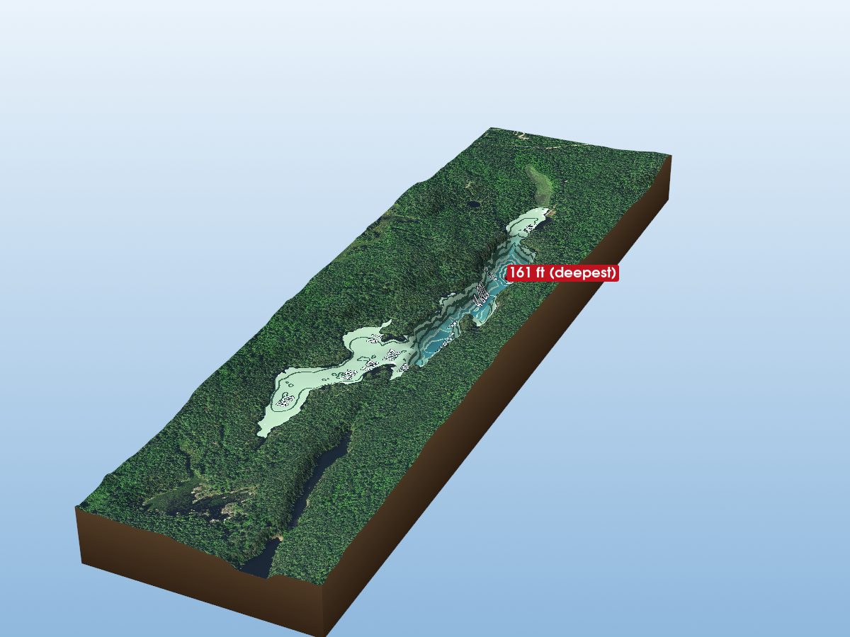 Depth map of Long Lake