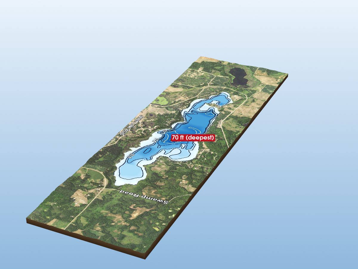 Depth map of Long Lake