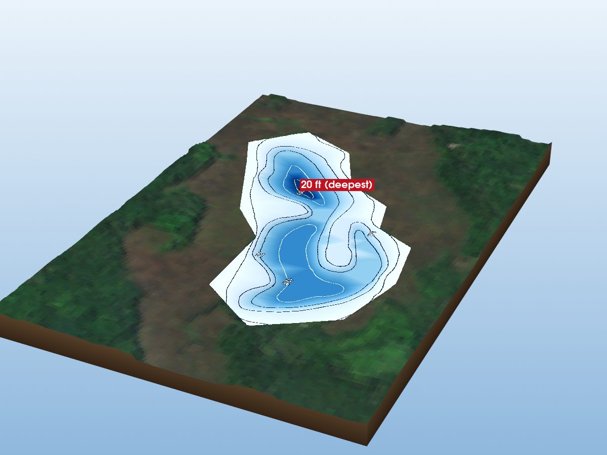 Depth map of Long Lake