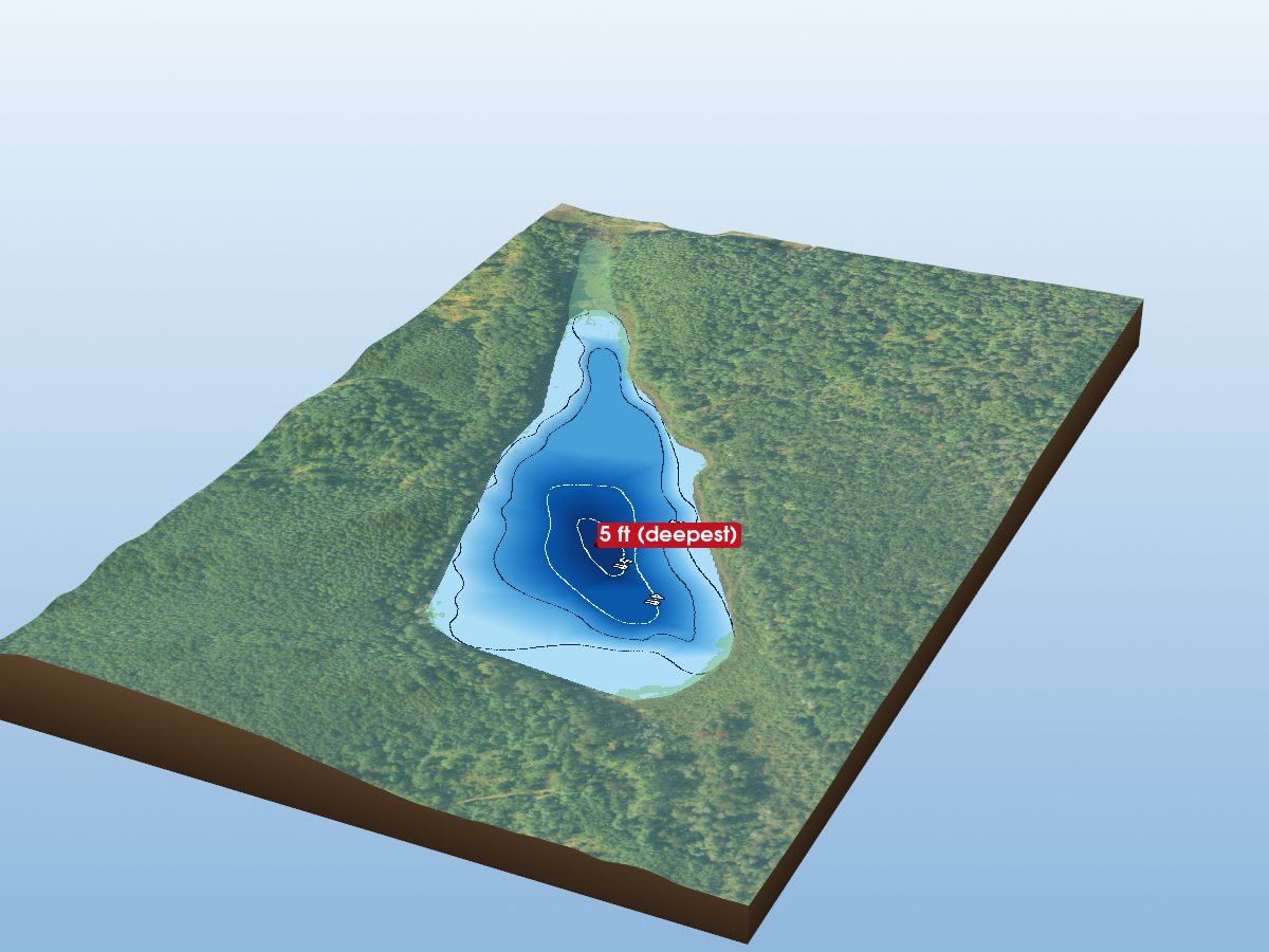 Depth map of Long Lake