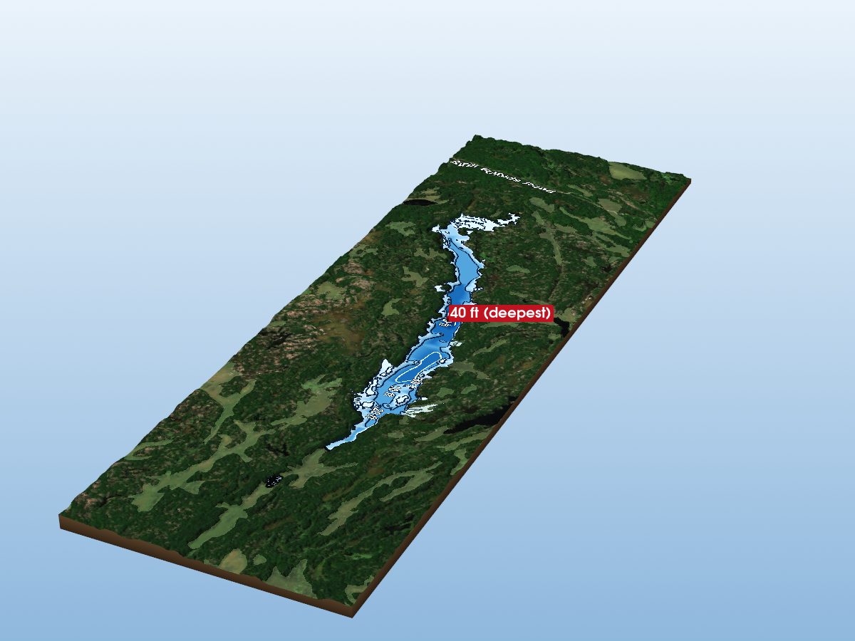 Depth map of Long Lake