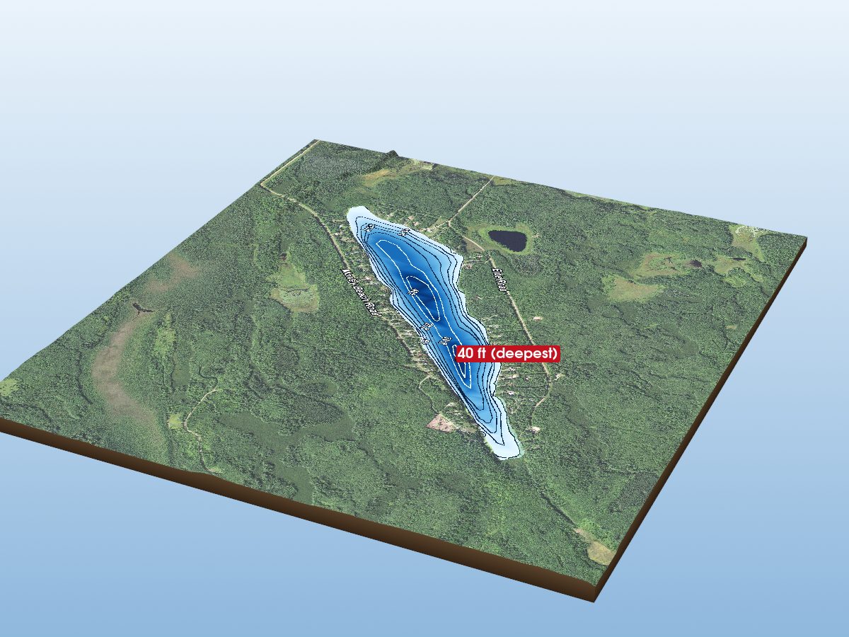 Depth map of Long Lake