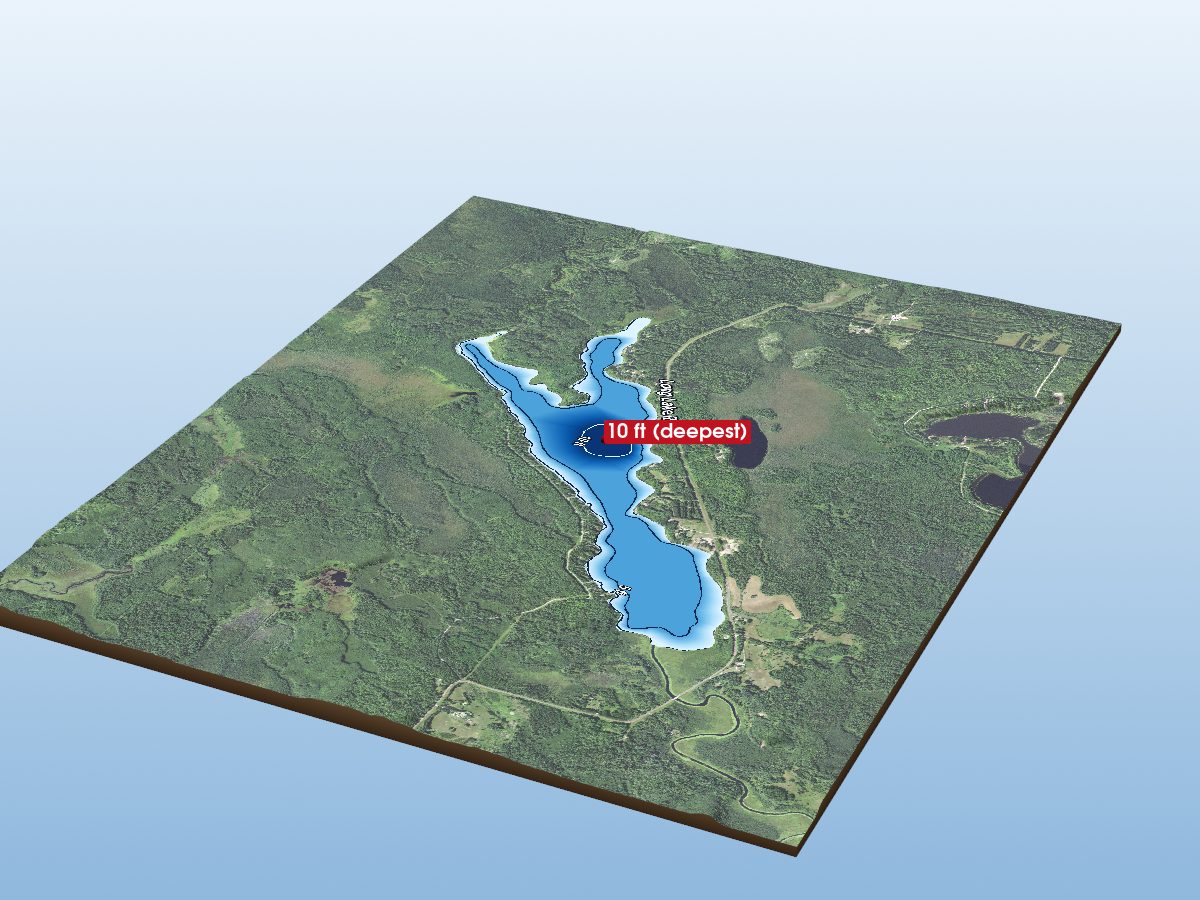 Depth map of Long Lake