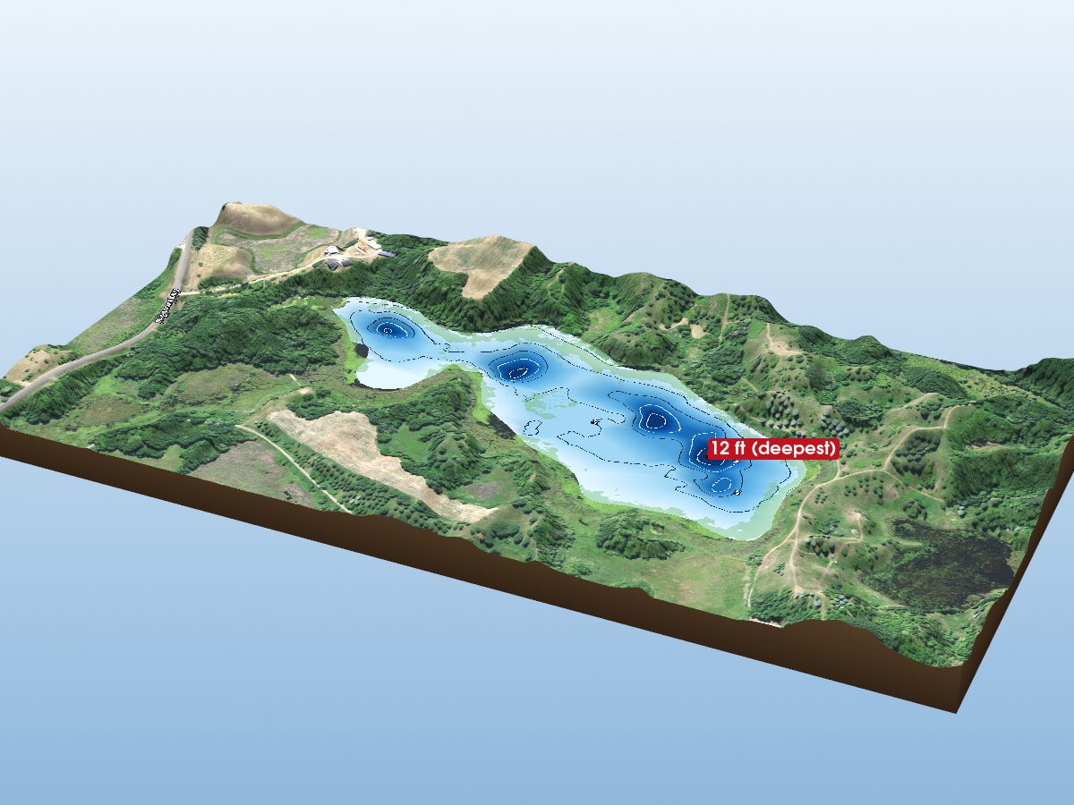 Depth map of Long Lake