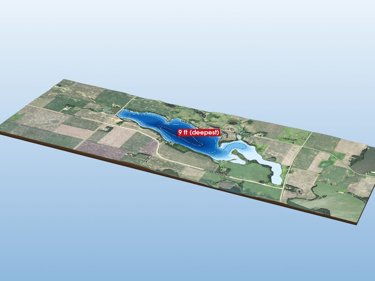 Depth map of Long Lake