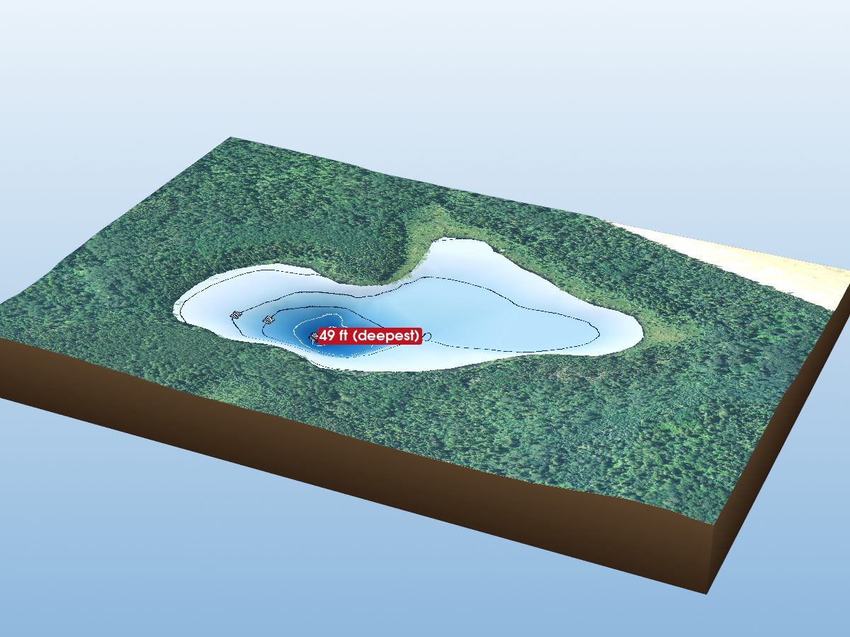 Depth map of Long Point Lake 2