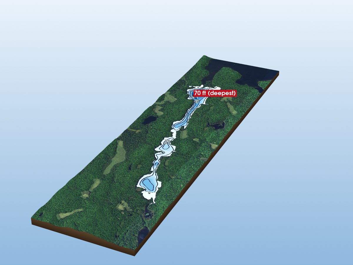 Depth map of Longbow Lake