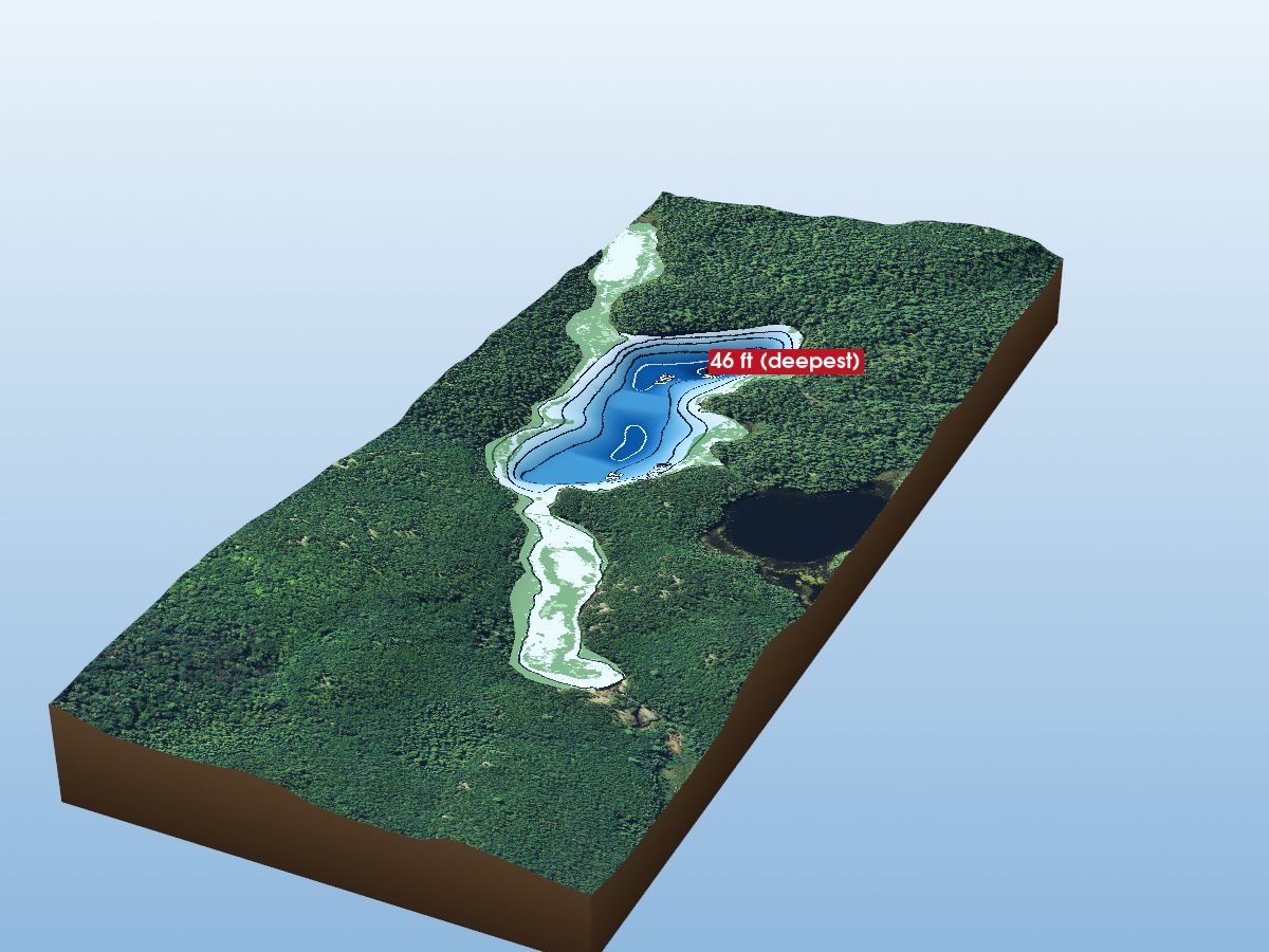 Depth map of Longhaul Lake