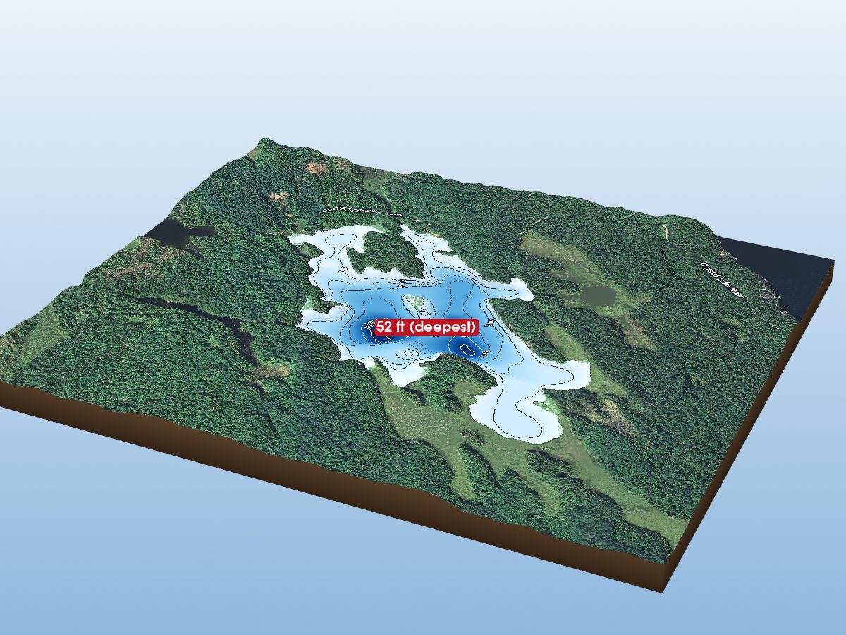 Depth map of Loom Lake